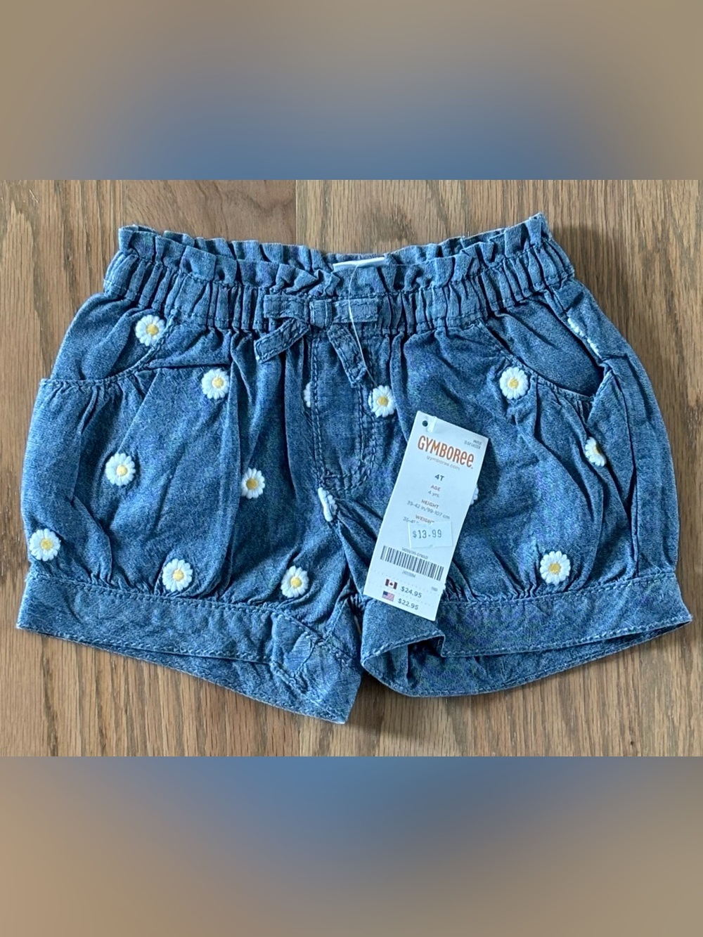 New! GYMBOREE Daisy Denim Shorts 4T